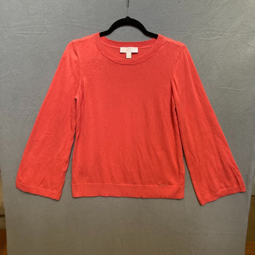 MICHAEL KORS Womens Pull-over Sweater Size M Deep Coral